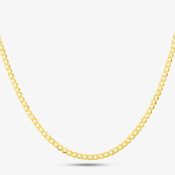 9ct Yellow Gold Flat Curb Chain