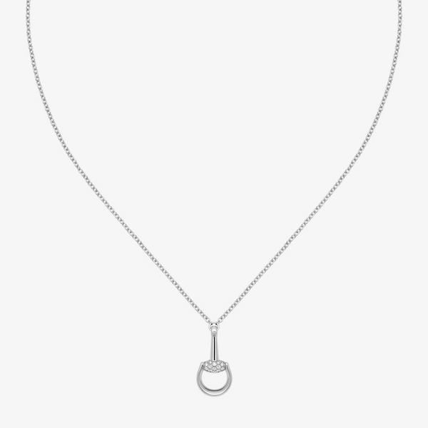 Gucci Horsebit 18ct White Gold Diamond Necklace
