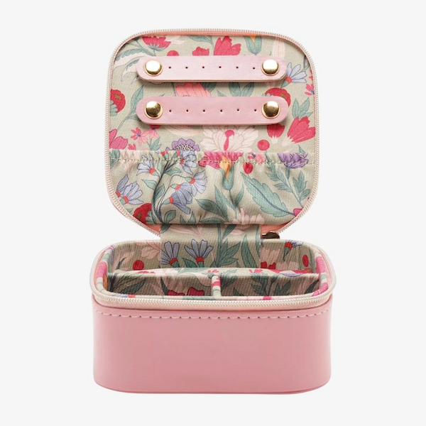T.H.Baker Sophia Lane Pink & Green Floral Jewellery Box