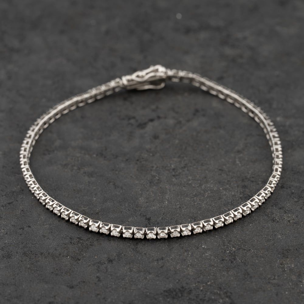 Second Hand 18ct White Gold 1.40ct Diamond 7.5 Inch Tennis Bracelet