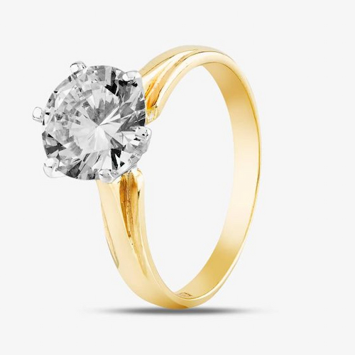 Yellow Gold 2.07ct Brilliant Cut Diamond Solitaire Ring