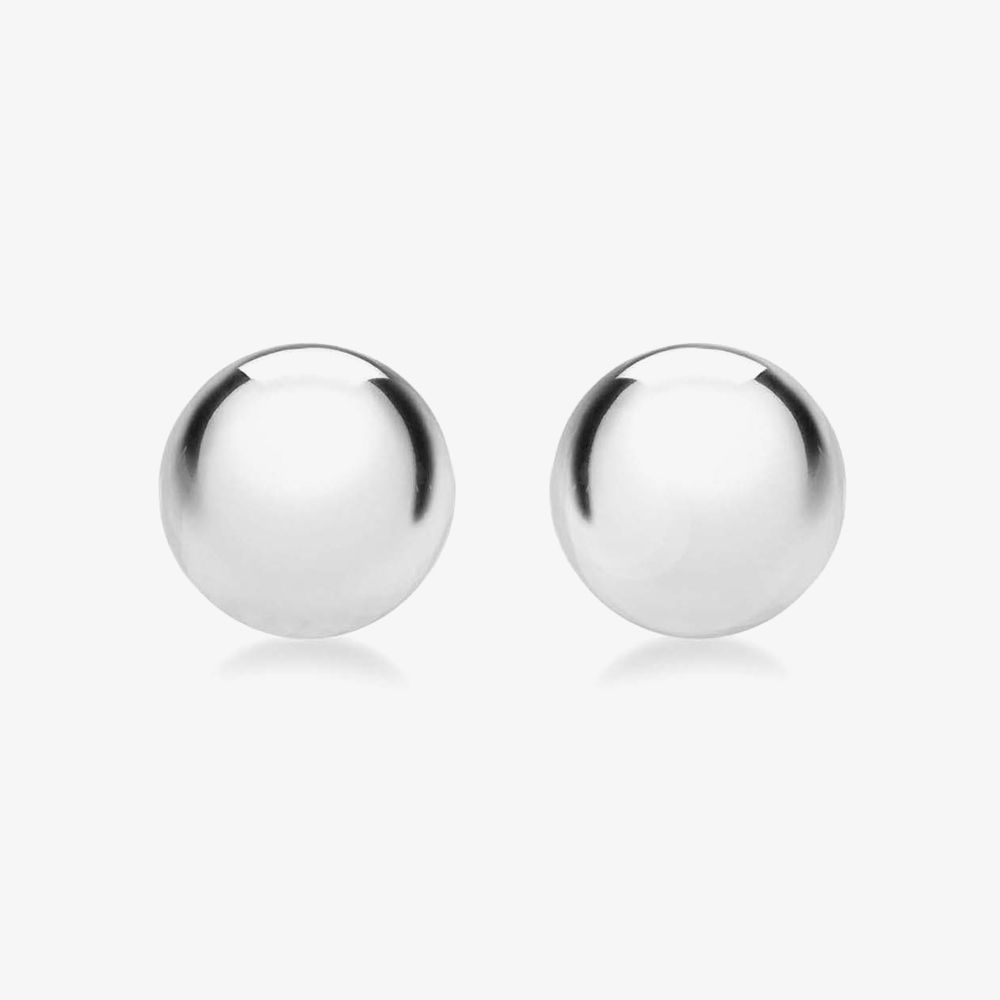 Sterling Silver 8mm Ball Stud Earrings