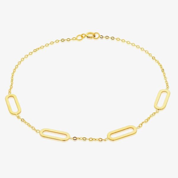 9ct Yellow Gold Paper Clip Bracelet
