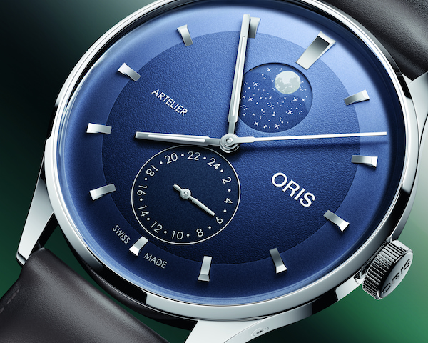 Oris Mens Artelier Complication Blue Dial Watch