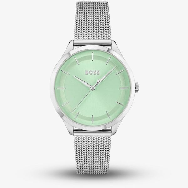 BOSS Ladies Pura Mint Green Mesh Watch