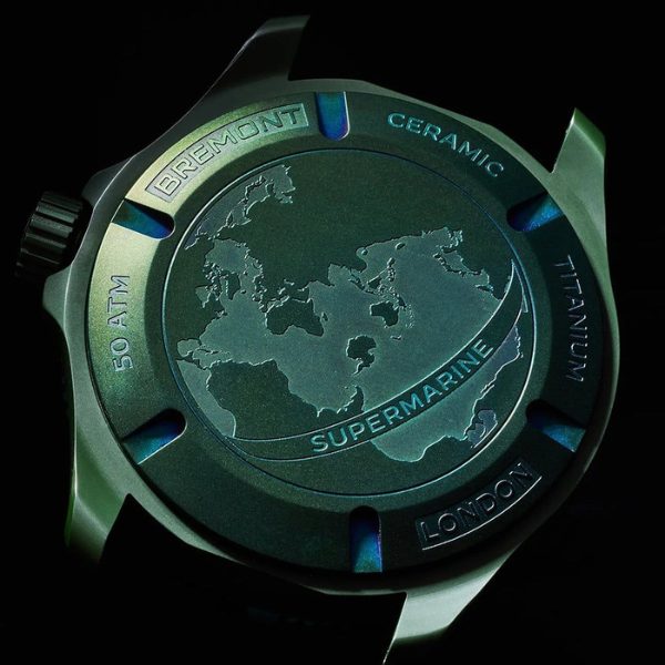 Back of the Bremont Supermarine Ceramic Watches