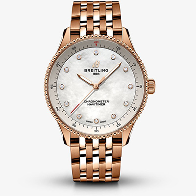 Breitling Ladies Navitimer 32 18ct Rose Gold Watch