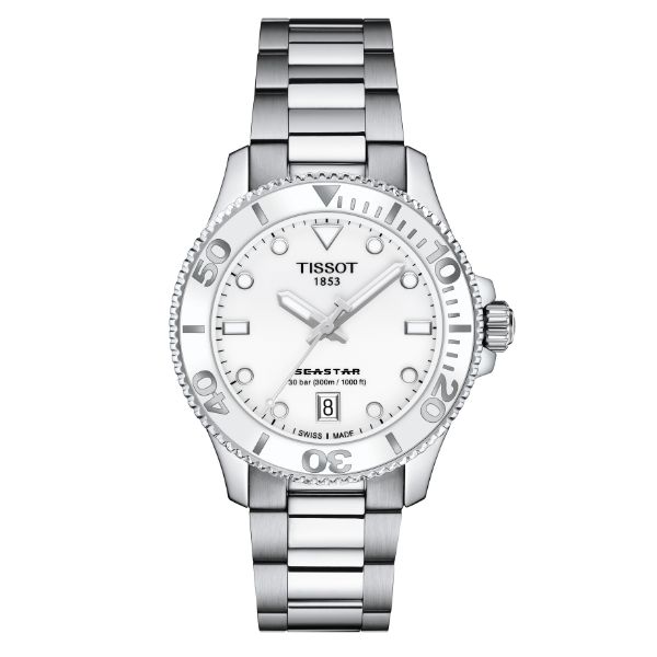 Buy_Tissot_Unisex_Seastar_36mm_White_Dial_Watch