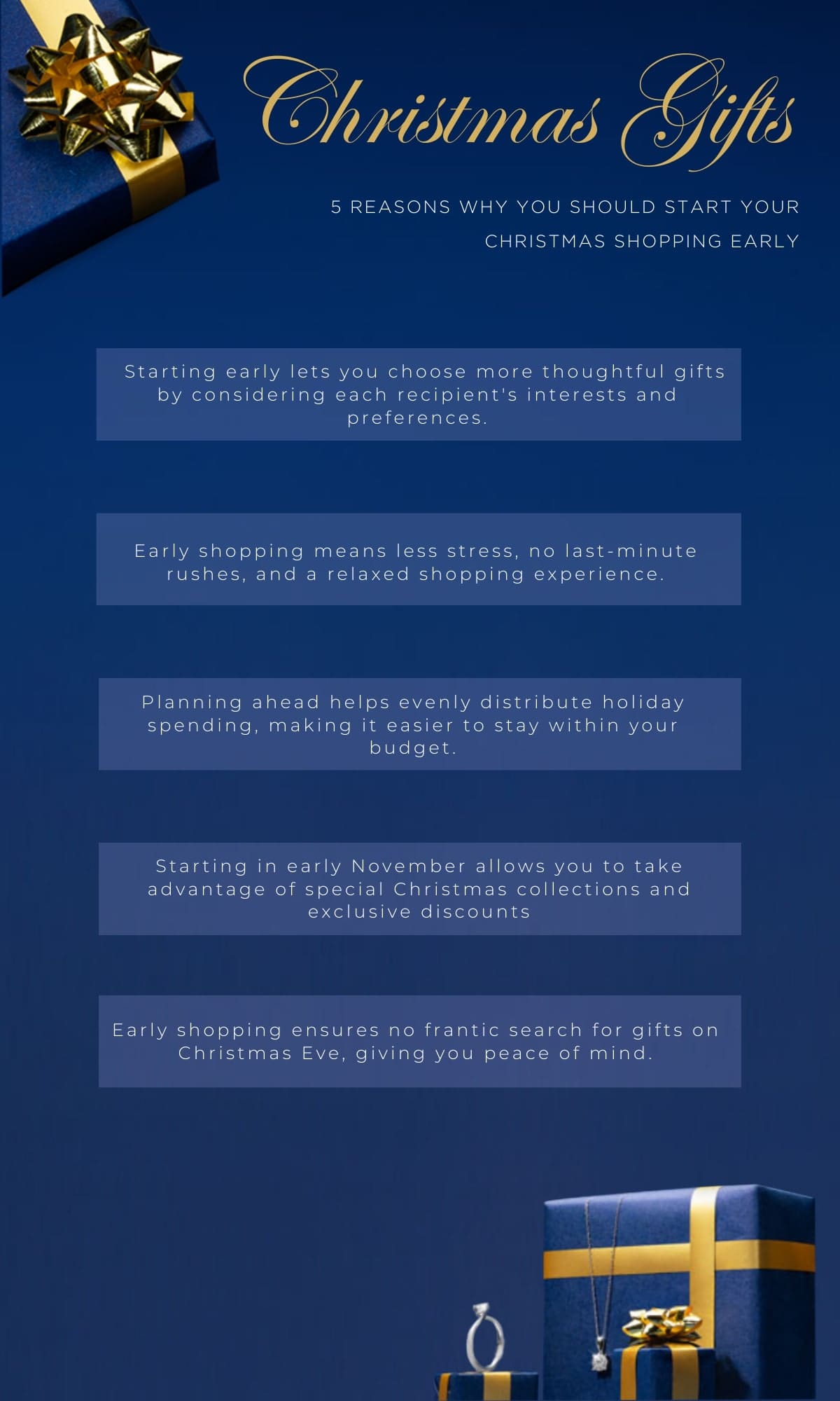 Benefits of Early Christmas Shopping Infographic