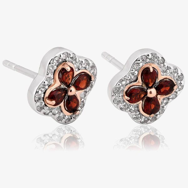 Clogau Tudor Court Garnet Stud Earrings