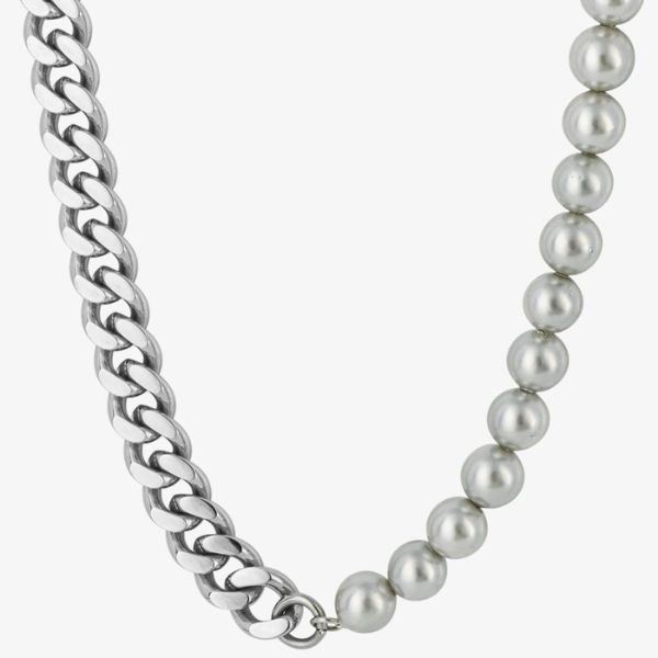Grey Shell Pearl Necklace for festivals