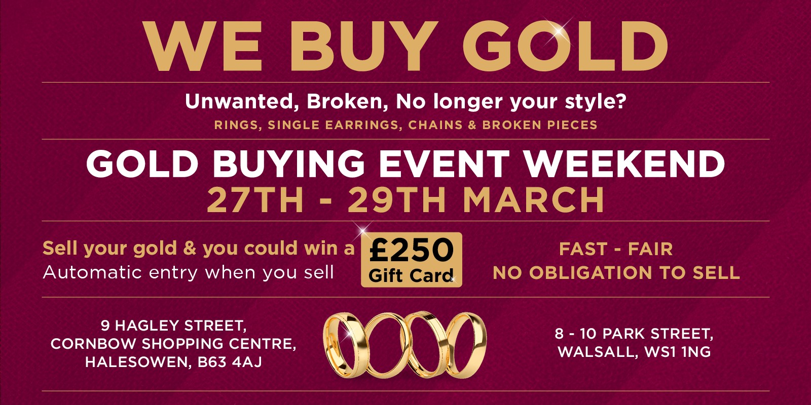 T.H.Baker Halesowen and Walsall Gold buying event