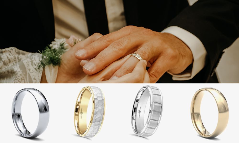 Mens wedding bands at T.H.Baker