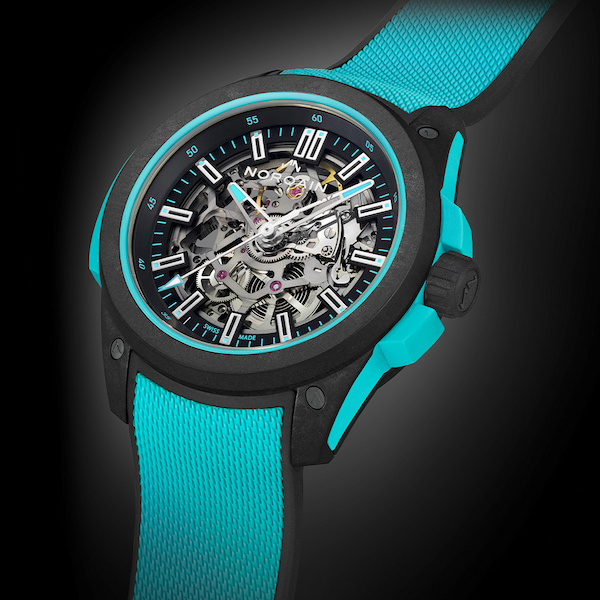 NORQAIN N3000.07Q27.B07.R01 Wild One Skeleton Turquoise Watch