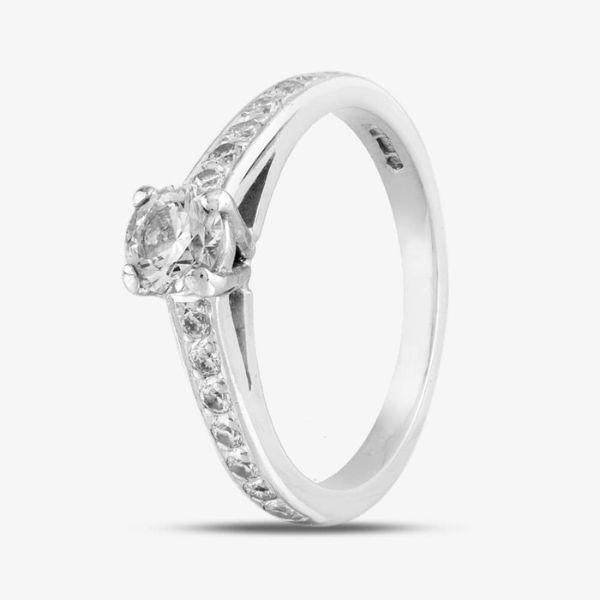 Platinum Brilliant Cut Diamond Solitaire Ring