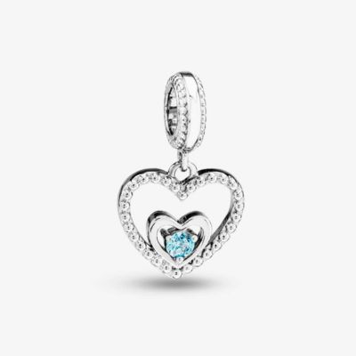 Rosa Lea December Birthstone Heart Dangle Charm