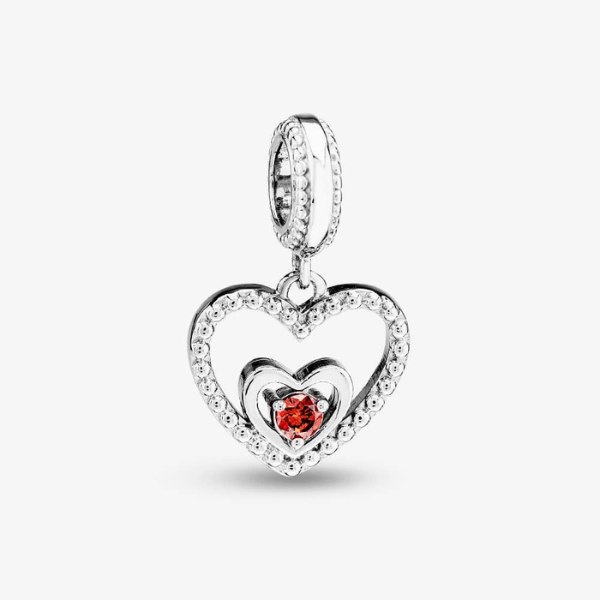 Rosa Lea January Birthstone Heart Dangle Charm