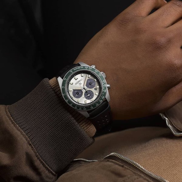 Seiko Prospex Racing Sports Solar Speedtimer Chronograph on Wrist