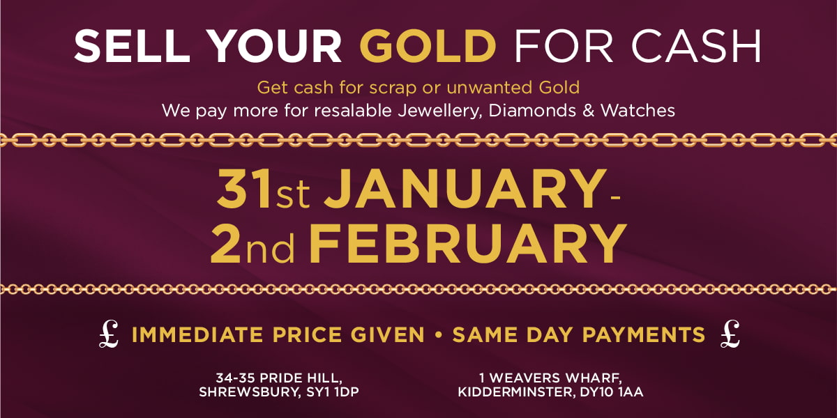 Sell Your Gold for Cash at T.H.Baker Kidderminster & Shrewsbury Stores