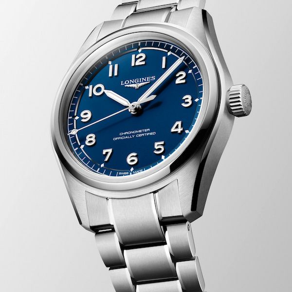 Longines Mens Spirit Pilot Blue Dial Bracelet Watch L3.809.4.93.6
