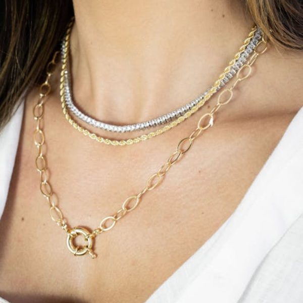 Style Mixed Gold Tone Necklace