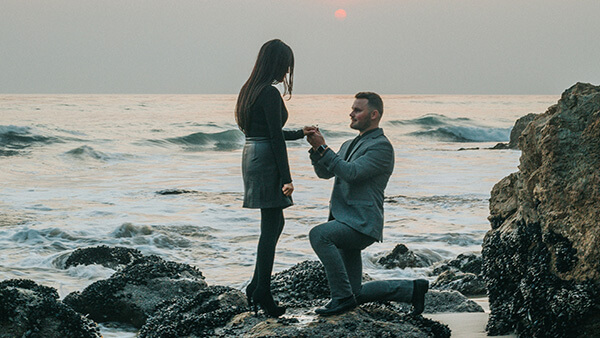 Sunset Serenade on a Private Beach Proposal
