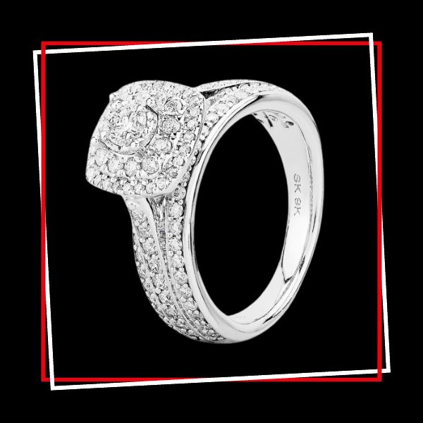 T.H.Baker 9ct White Gold 1.00ct Diamond Ring