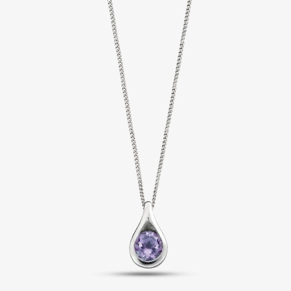 T.H.Baker_Silver_Amethyst_Pendant_and_Chain