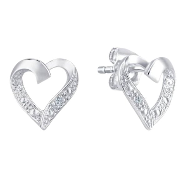 White_Gold_Open_Heart_Diamond_Earring