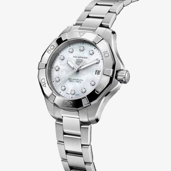 TAG Heuer Aquaracer Professional 200 Solargraph Diamond Dial Watch