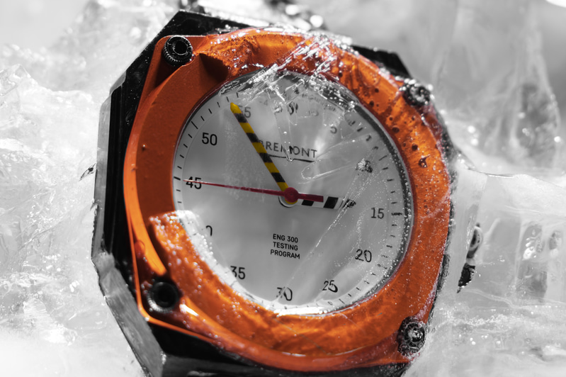 Bremont MB Testing Ice Block Freeze