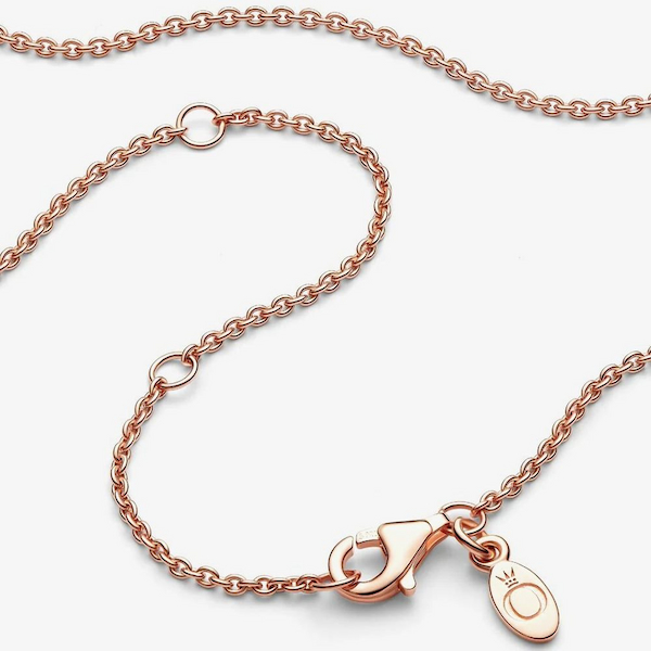 PANDORA 14ct Rose Gold Plated Cable Chain