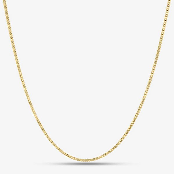 T.H.Baker 9ct Yellow Gold Fine Curb Chain