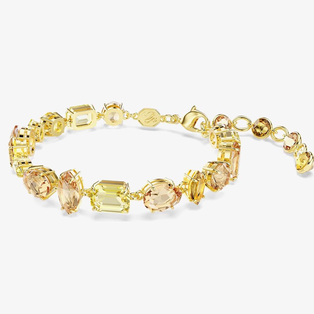 Swarovski Gema Gold Tone Plated Mixed Yellow Crystal Bracelet