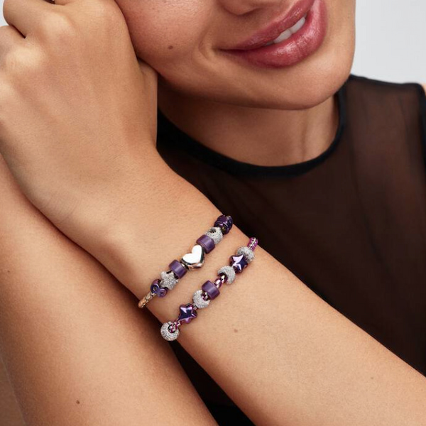PANDORA Sterling Silver Textured Mini Clip Charm