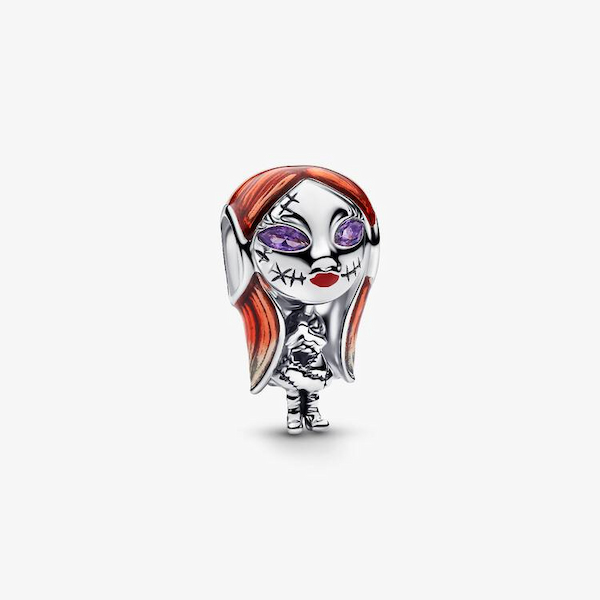 PANDORA Disney The Nightmare Before Christmas Sally Sterling Silver & Purple Crystals Charm