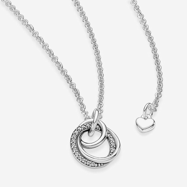 PANDORA Silver Family Always Entwined Pendant Necklace