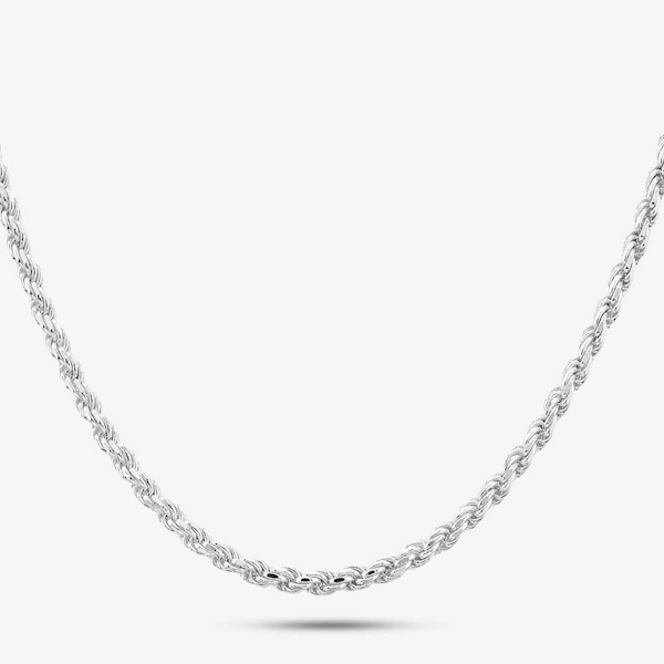 T.H.Baker Silver Rope Chain