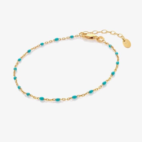 Hot Diamonds HD X Golden Edit Golden Edit Turquoise Ocean Bracelet