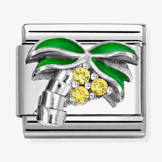 Nomination Classic Yellow Cubic Zirconia Palm Tree Charm