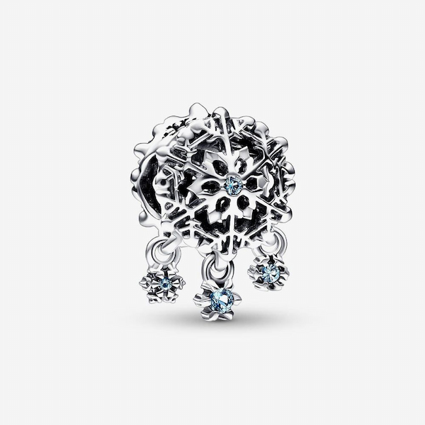 PANDORA Icy Snowflake Drop Charm