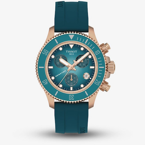 Tissot Ladies Seastar 1000 Turquoise Quartz Chronograph Watch