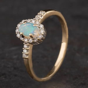 Opal Second Hand Engagement Ring