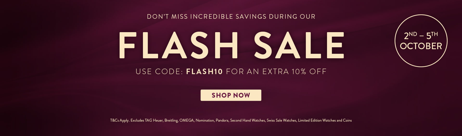 10% off Flash Sale