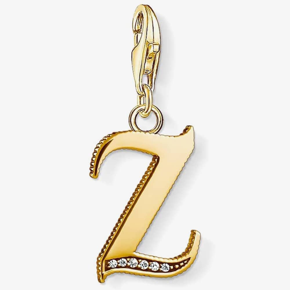 THOMAS SABO Gold Plated Cubic Zirconia Z Charm 1632-414-39