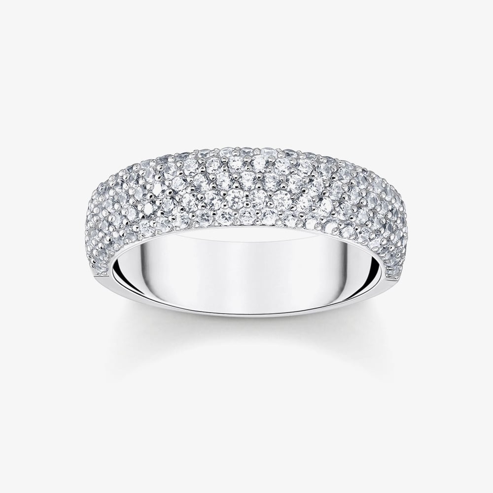THOMAS SABO TR2460-051-14 Silver Cubic Zirconia Eternity Ring