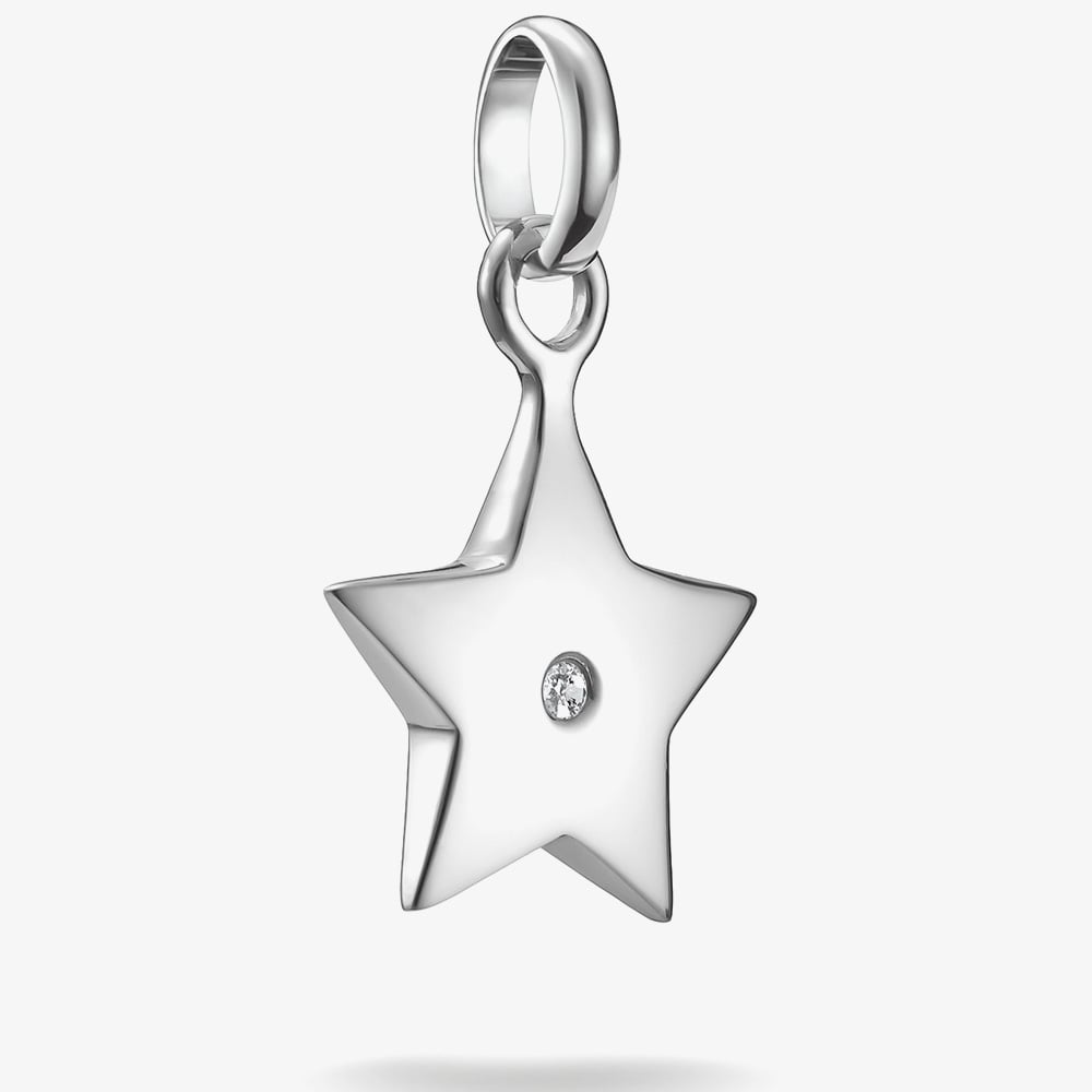 THOMAS SABO Charm Club Connect Silver Cubic Zirconia Star Charm CC1238-051-14