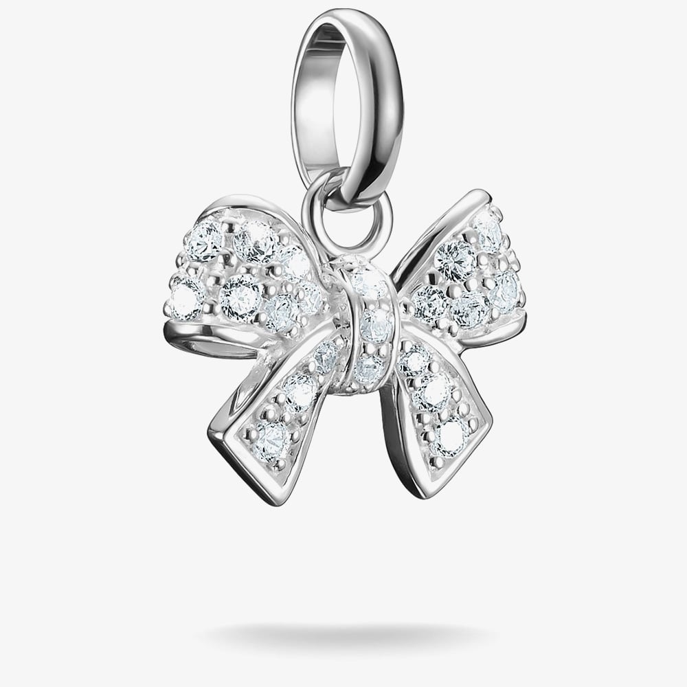 THOMAS SABO Charm Club Connect Silver Cubic Zirconia Bow Charm CC1235-051-14