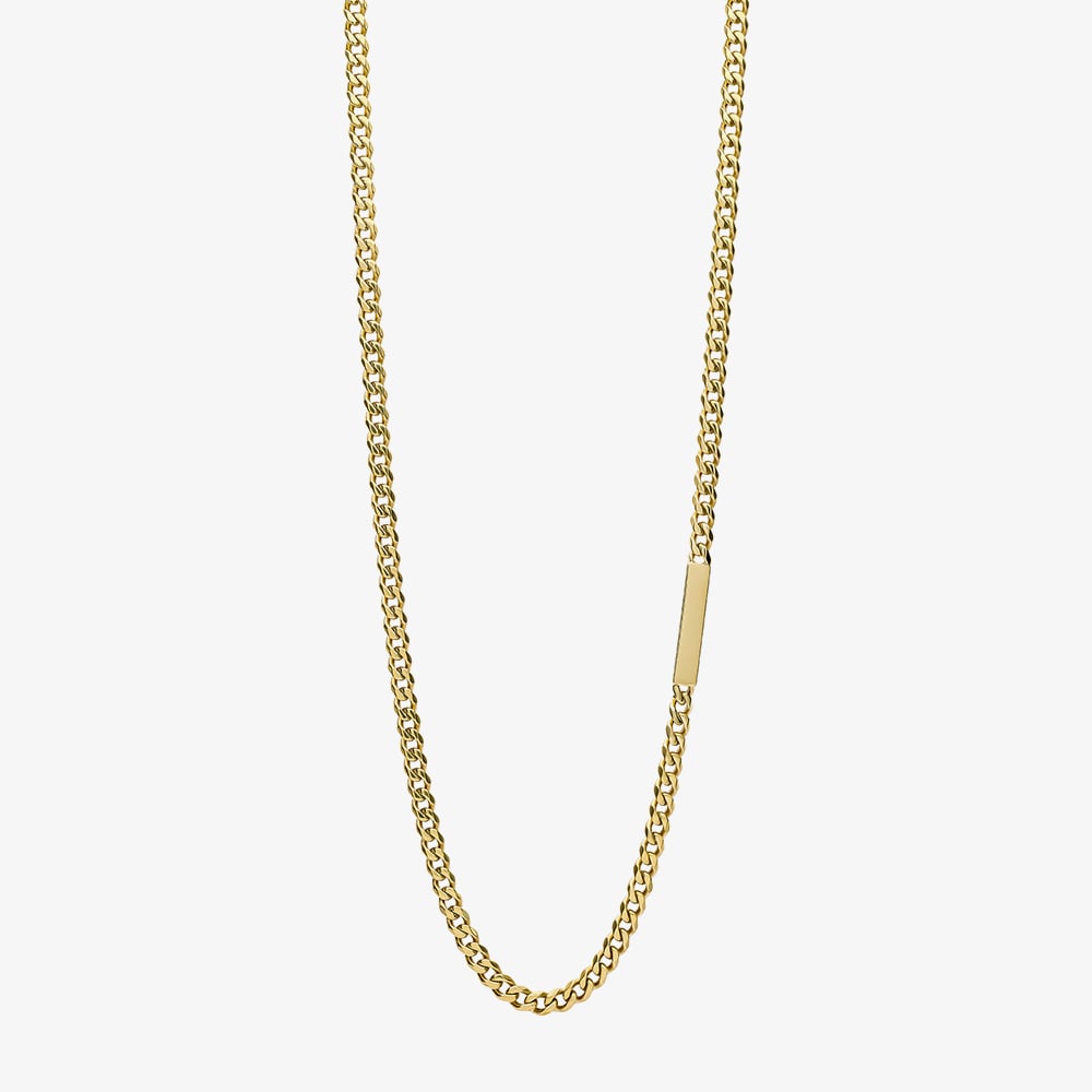 Fred Bennett Gold Tone Stainless Steel Plate Curb Chain N4648