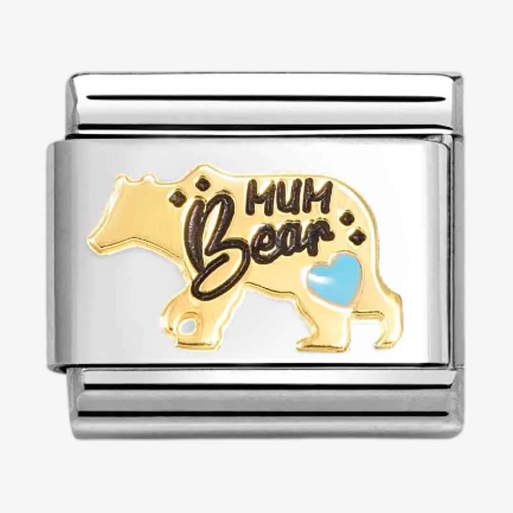 Nomination CLASSIC Mum Bear Blue Heart Charm 030272/82